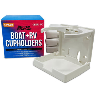 Folding Boat Cup Holder 4PCs - White