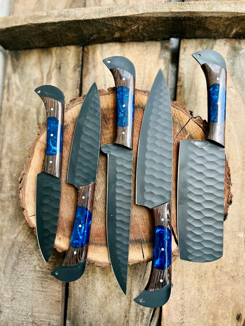 Handmade Damascus Steel Chef Knife Set – Perfect Wedding &amp; Valentine’s Day Gift