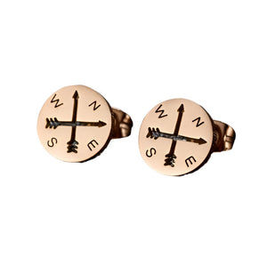Compass Stud Earrings