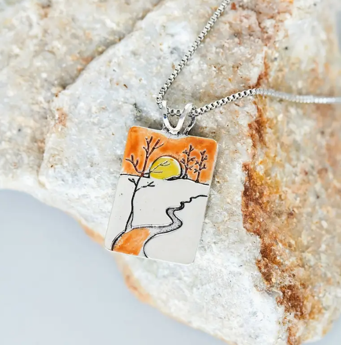 Sunset Over Tradition Creek Necklace
