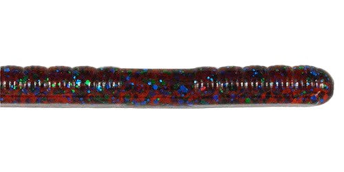 Ribbon Tail Worm 10" -  Plum w/ Green and  Blue Flakes