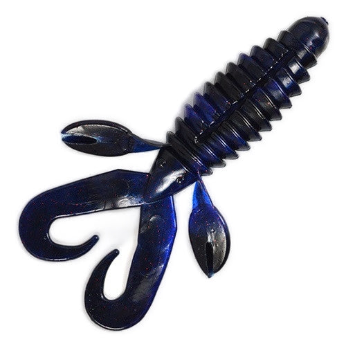 SwimN Mama  4"- Green Pumpkin / Black & Blue Flake