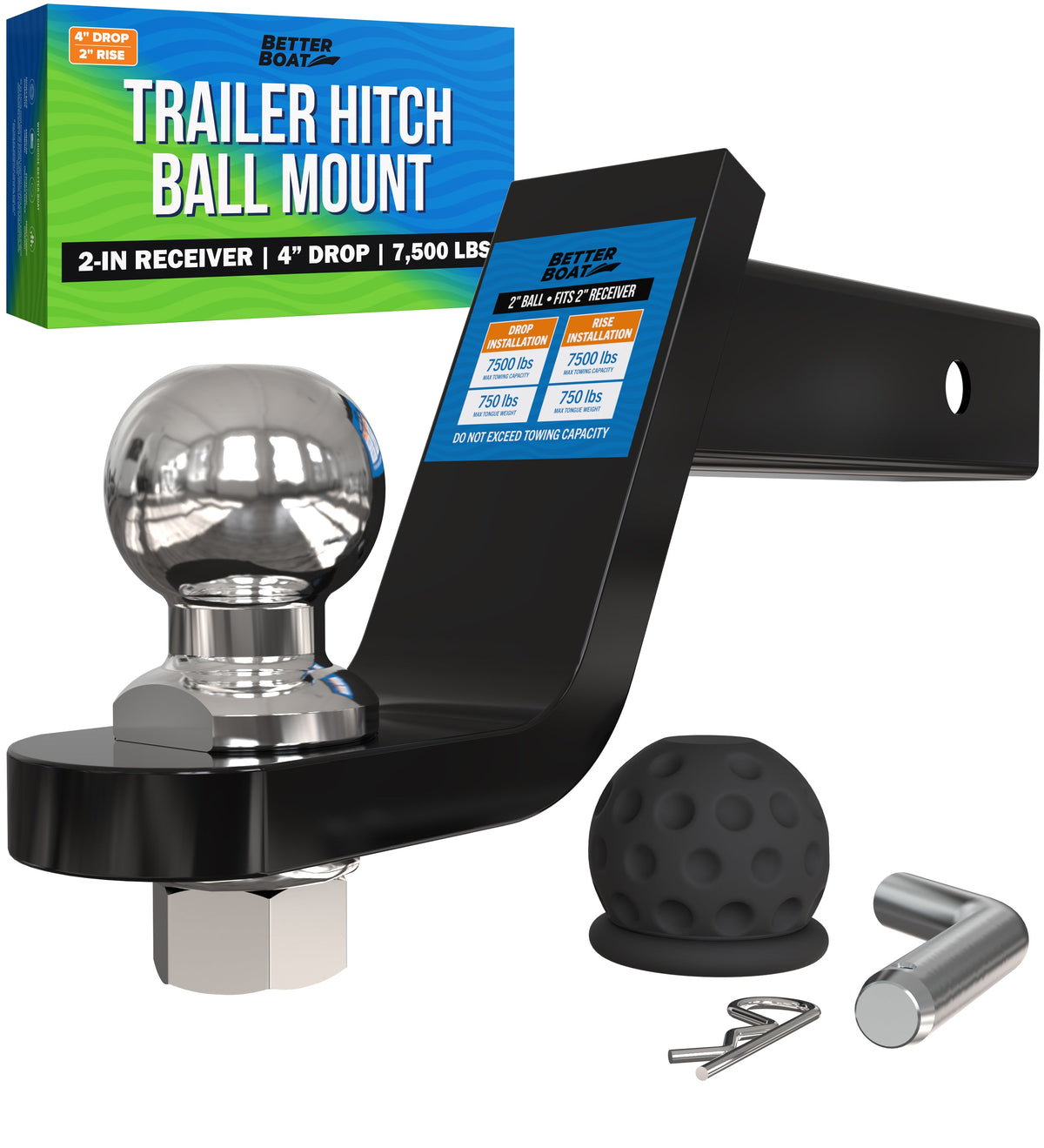 Trailer Hitch Ball Mount 2"