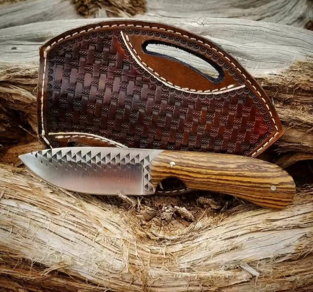 Western Brand Knife – 8" Rasp Tool Steel Blade with Rosewood Handle &amp; Leather Sheath | Fall Adventure Edition