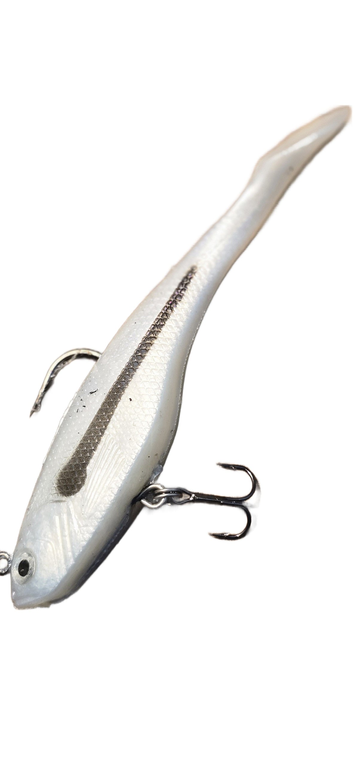 Max Shad Swimbait 4 - White Black Stripe