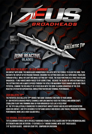 ZEUS 125 GRAIN BROADHEADS (3 PACK)