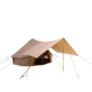 Rover Scout Tent 8'x9' (Sandstone Beige, FWR), Ground Tarp and Sunshade Tarp 100