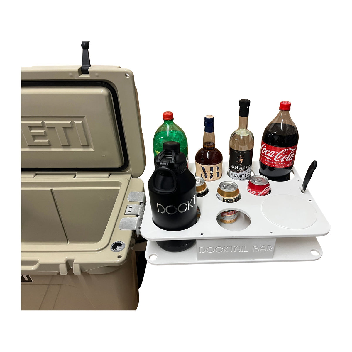 Docktail Bar Yeti Tundra Cooler Cup Holders and Table System