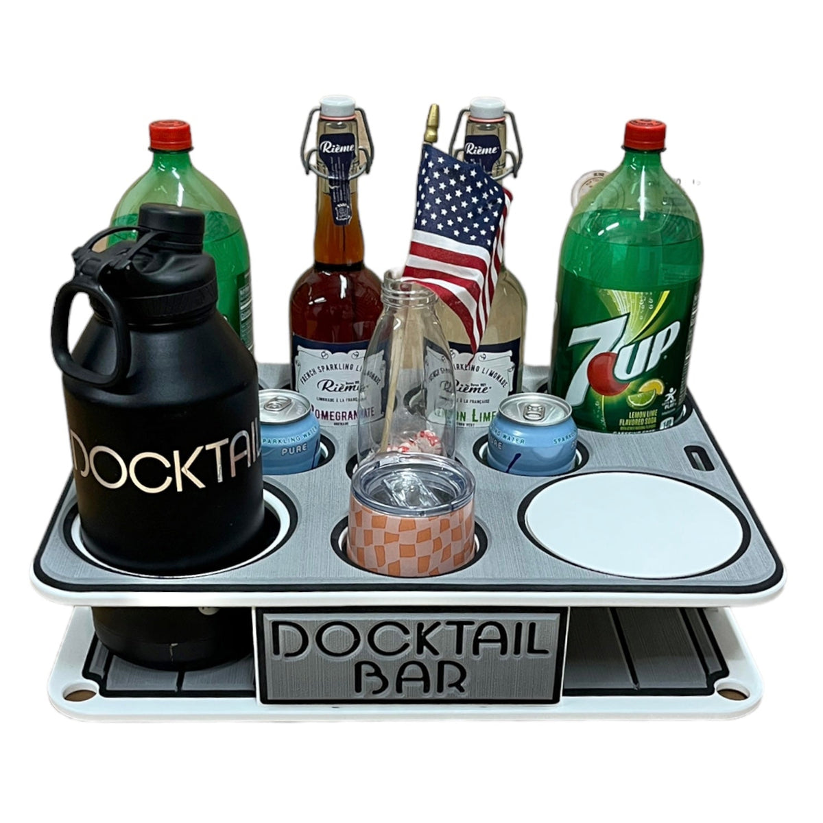 Docktail Boat Table Caddy with 2 SeaSucker Vacuum Mounts - Choose Your Color