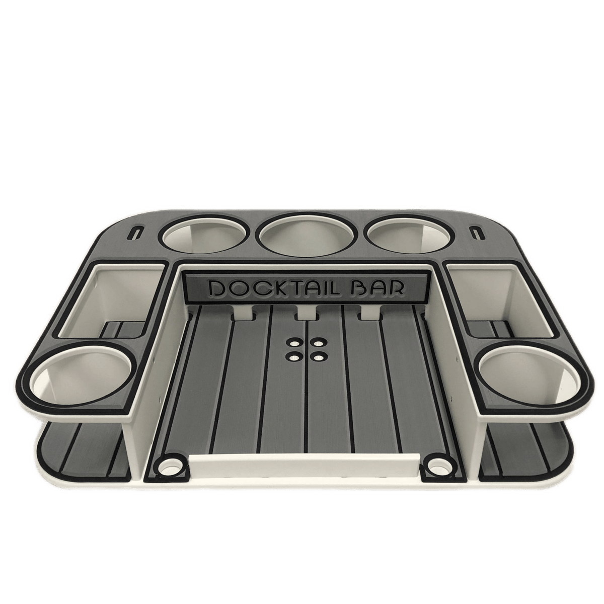 Docktail Butler Boat Table with Pontoon Boat Rail Mount