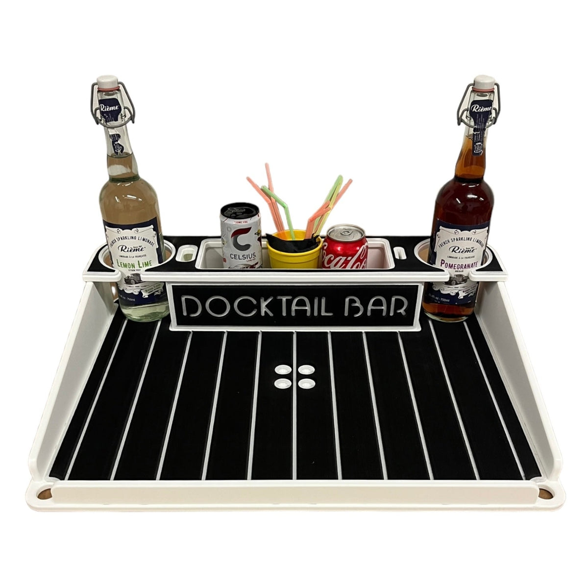 Docktail Utility Boat Table with Pedestal Table Attachment Options