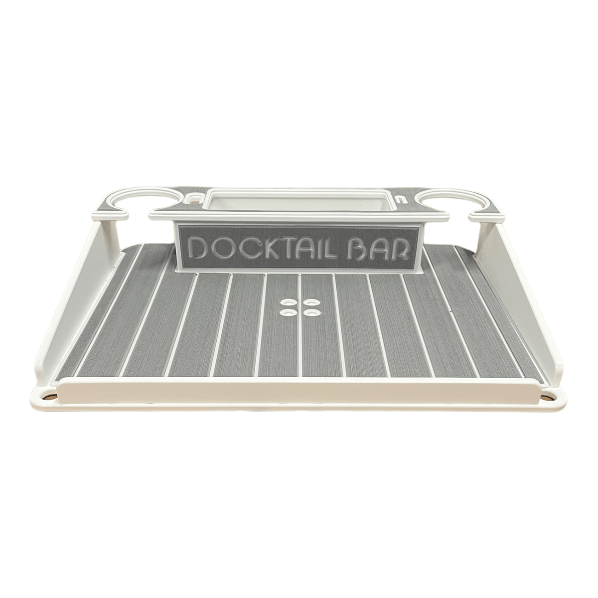 Docktail Utility Boat Table with Pontoon Boat Rail Mount