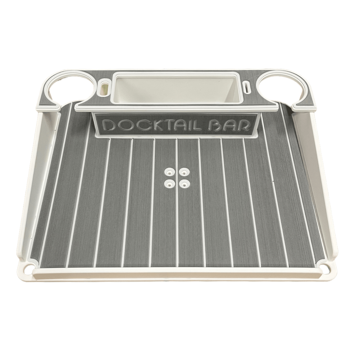 Docktail Utility Boat Table with Pontoon Boat Rail Mount