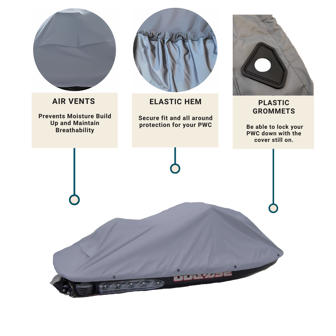 Jet Ski Personal Watercraft Cover fits up to 128"L