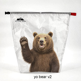 Food Bags Fun Prints Vol #1 (D50T ultralight fabric) - Small / No Spoon Stash / Yo Bear v2