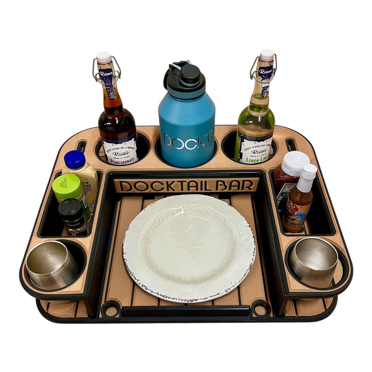 Midnight Series - Docktail Butler Boat Table - Choose Your Mount, Color & Custom Name