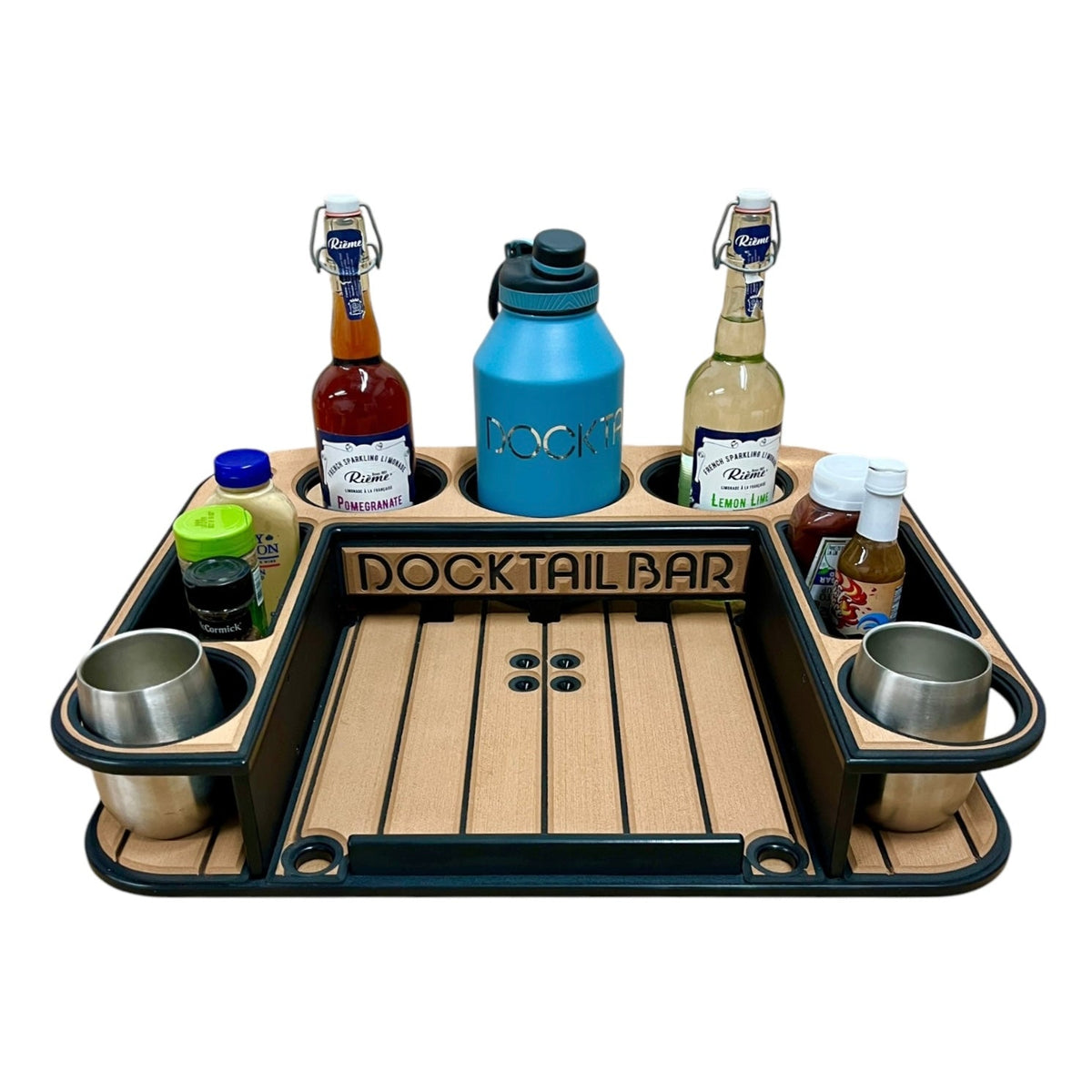Midnight Series - Docktail Butler Boat Table - Choose Your Mount, Color & Custom Name