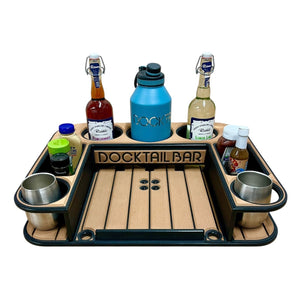 Midnight Series - Docktail Butler Boat Table - Choose Your Mount, Color & Custom Name