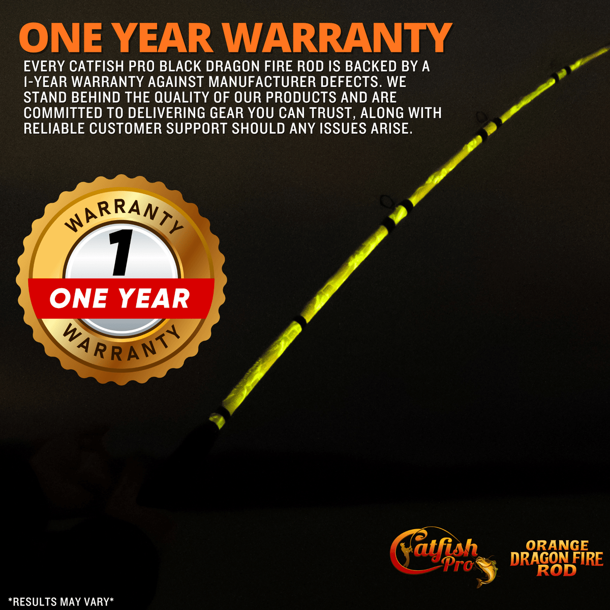 Orange Dragon Fire Casting Glow Rod