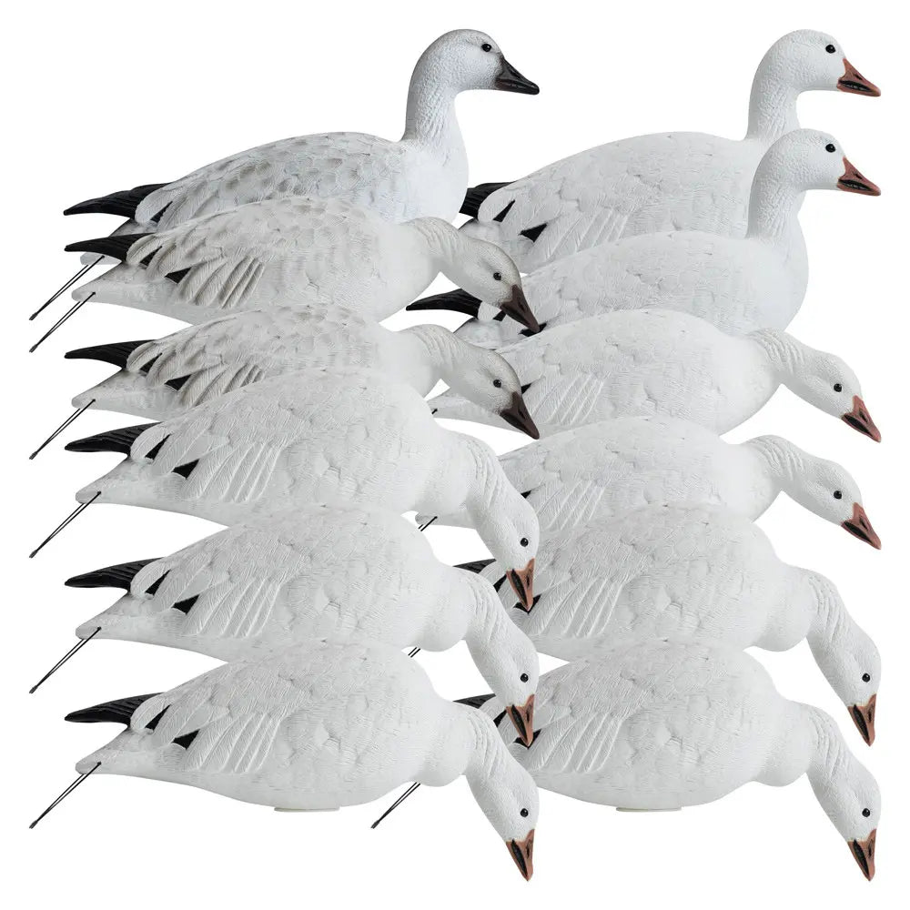 Rugged Series Full Body Snow Goose Touchdown Decoys 12-Pack