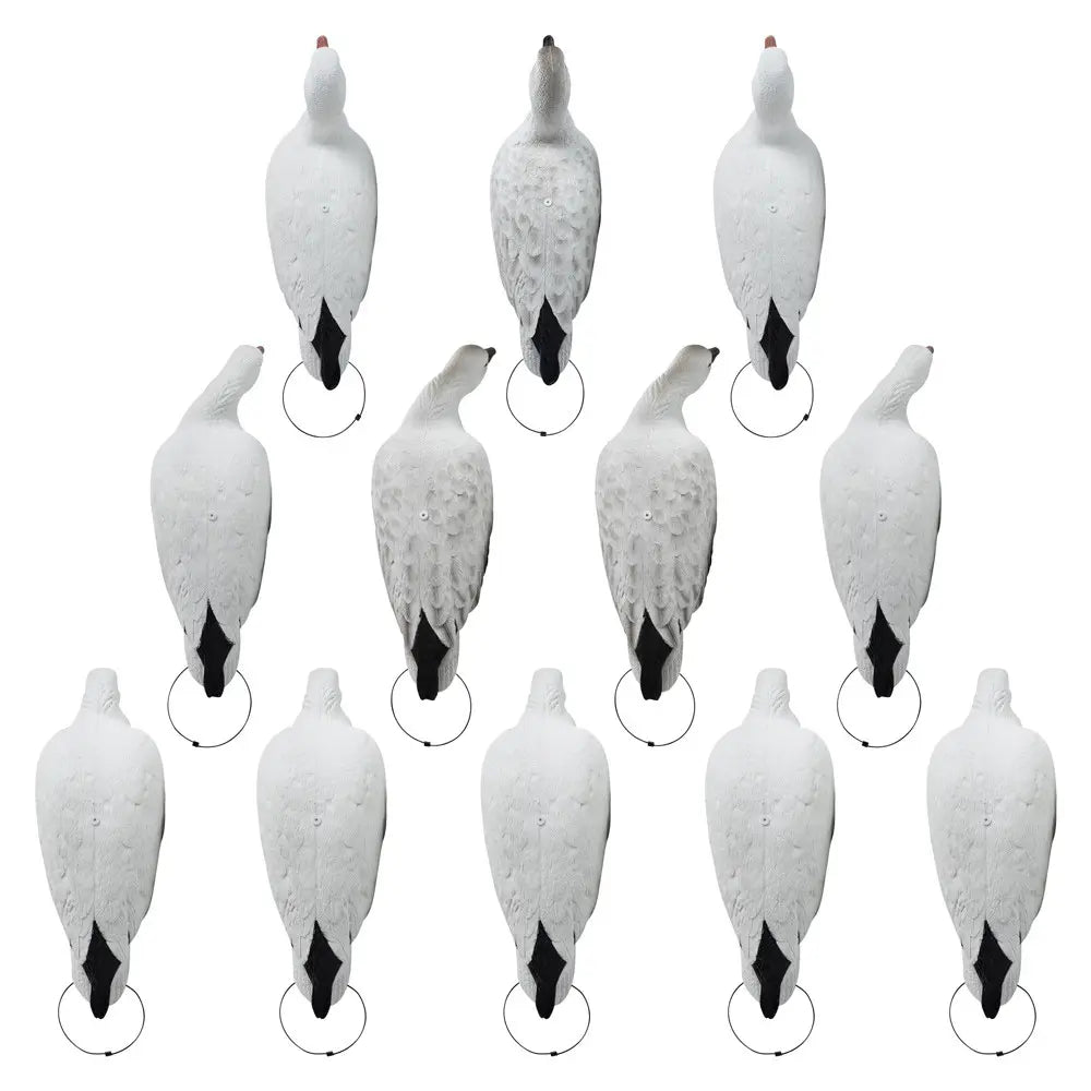 Rugged Series Full Body Snow Goose Touchdown Decoys 12-Pack