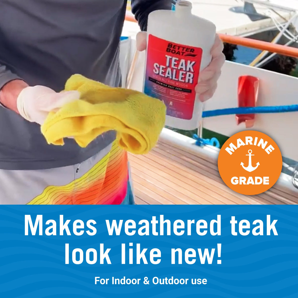 Teak Cleaner Brightening and Sealer Set