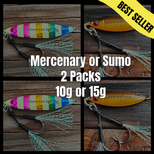 Submission Jigs - Micro Sumo and Mercenary - Slow Pitch Jigs - 2 packs