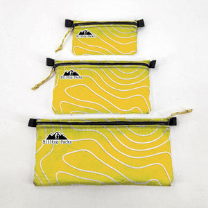 Zipper Pouches TOPO Patterns Ultralight D50T fabric