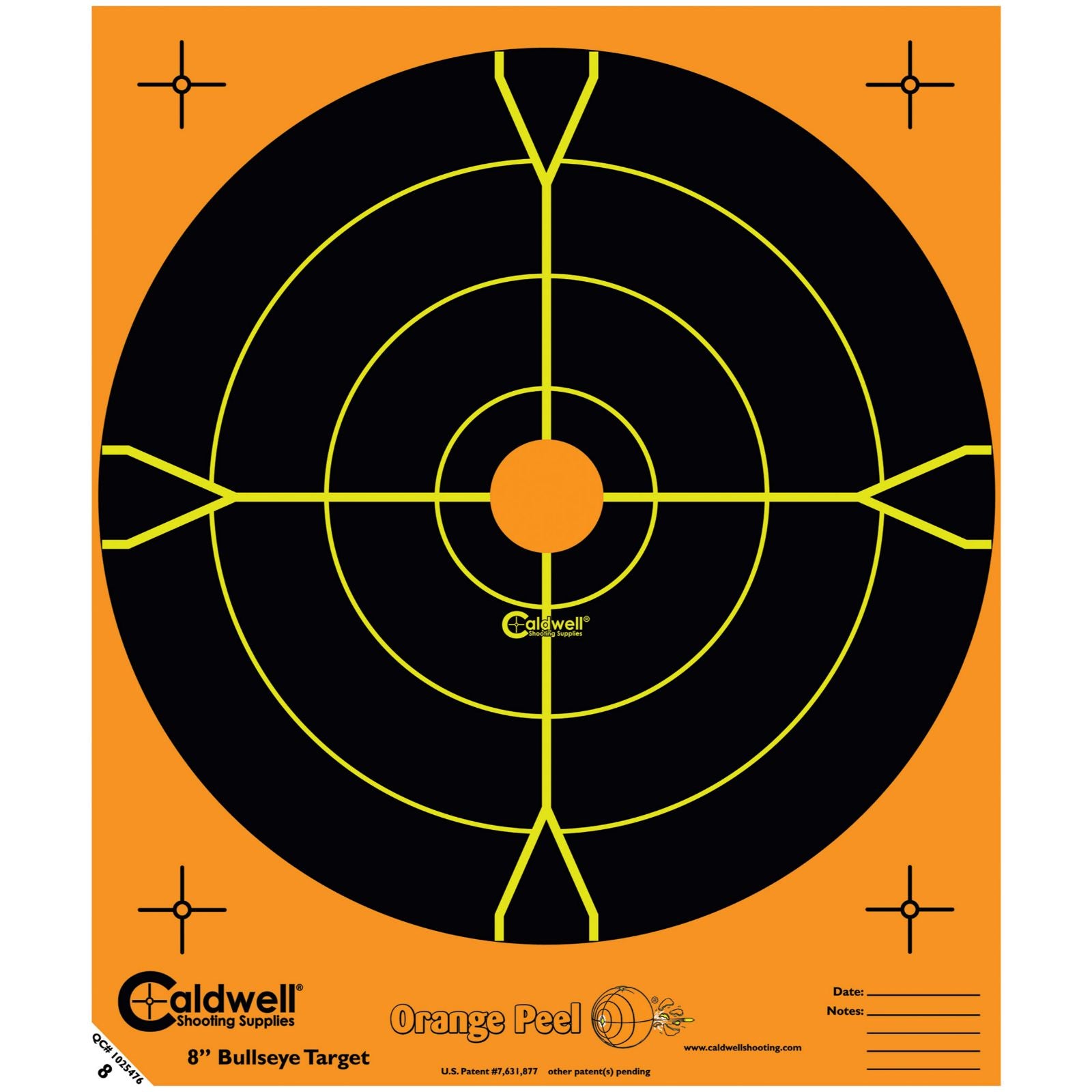 Caldwell 8in Bullseye Target 25 Sheets