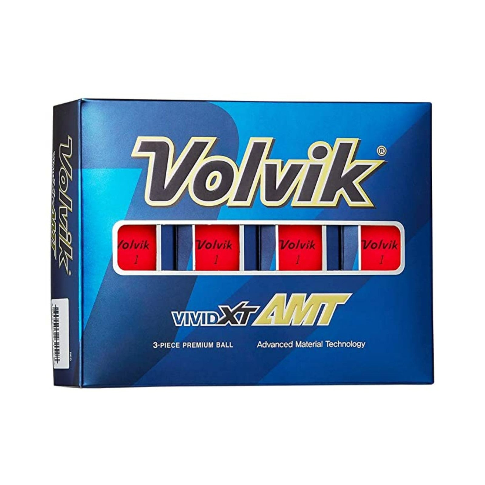 Volvik Vivid XT AMT Golf Balls Matte Red 12pk