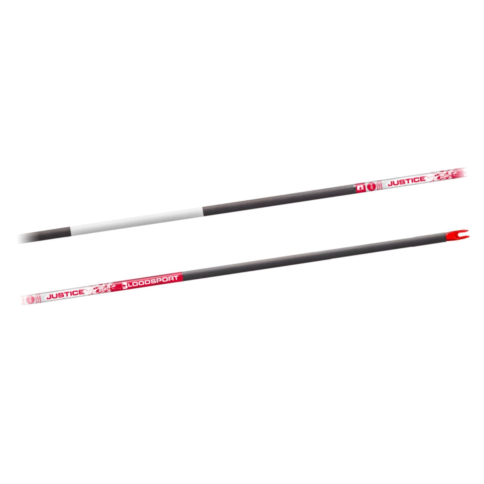 Bloodsport Justice Bare Shaft Arrow 500 Spine 6 Pack