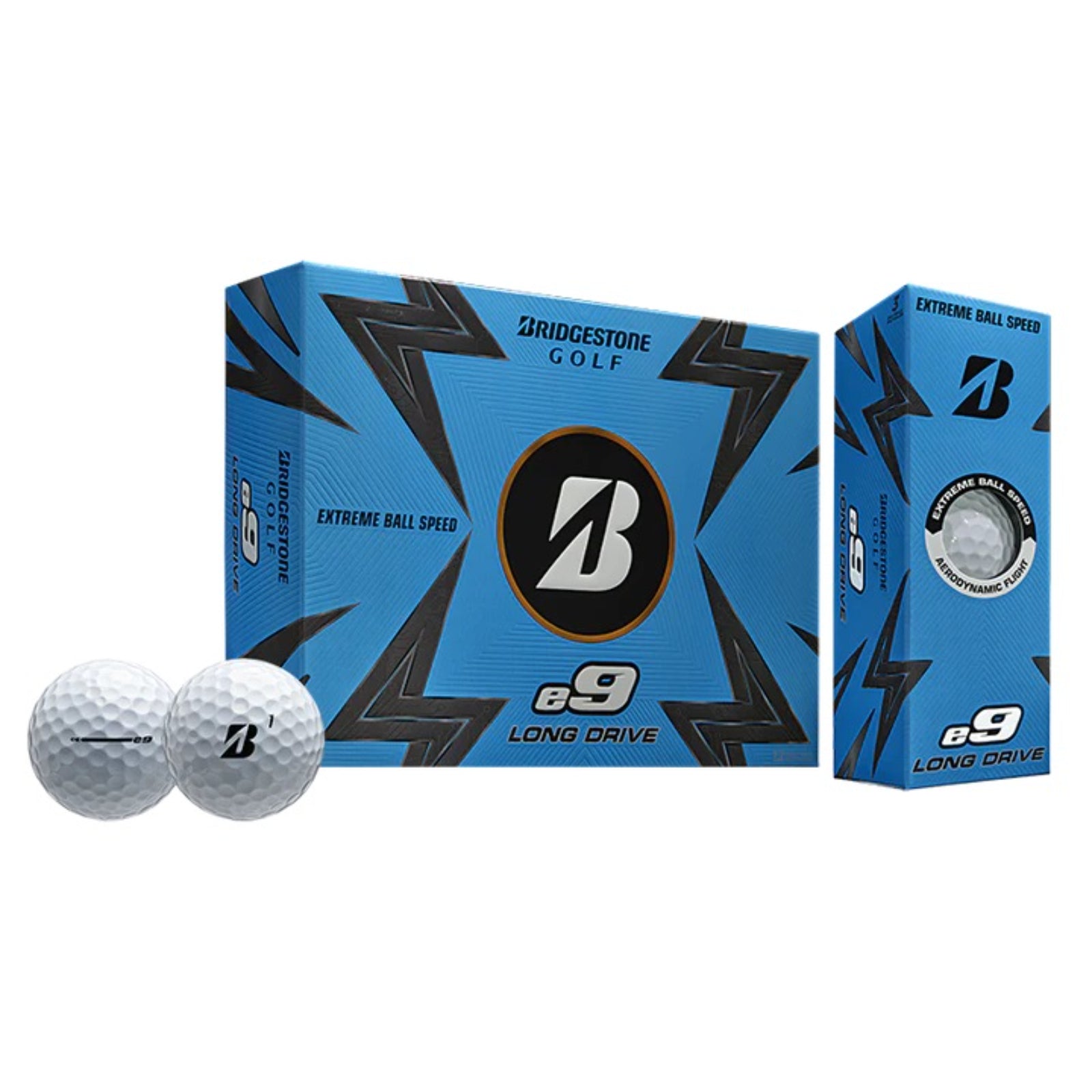 Bridgestone e9 Long Drive Golf Ball-White-Dozen