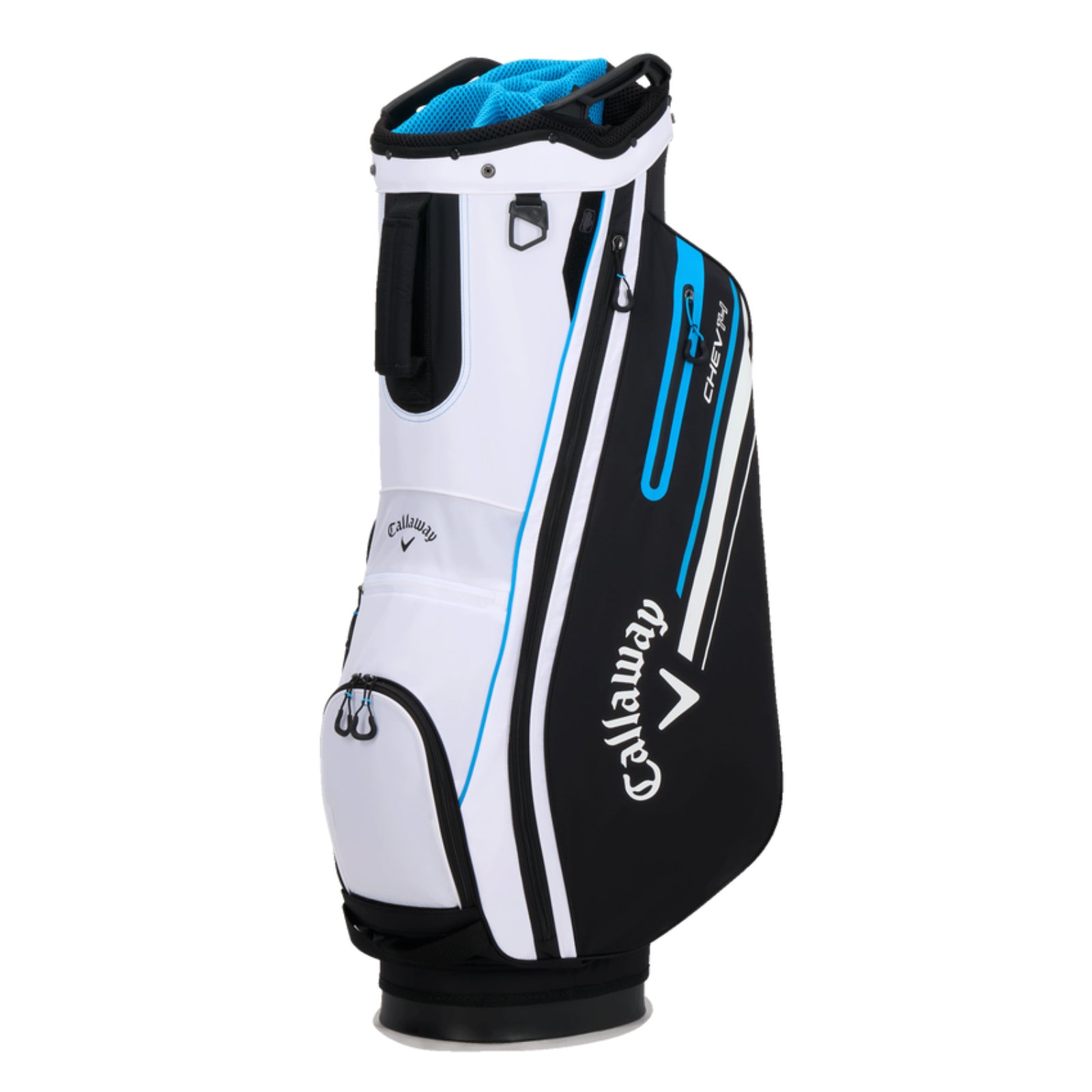 Callaway 2023 Chev Golf Cart Bag-White Black Cyan