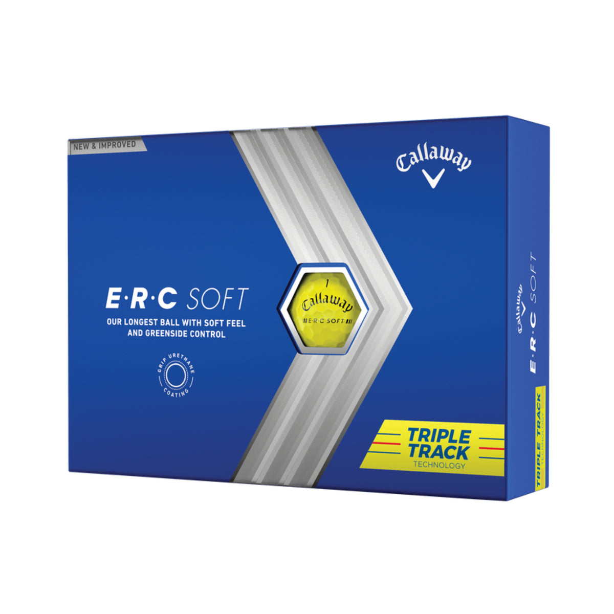 Callaway Golf 2023 ERC Soft Triple Track Golf Ball-Yellow