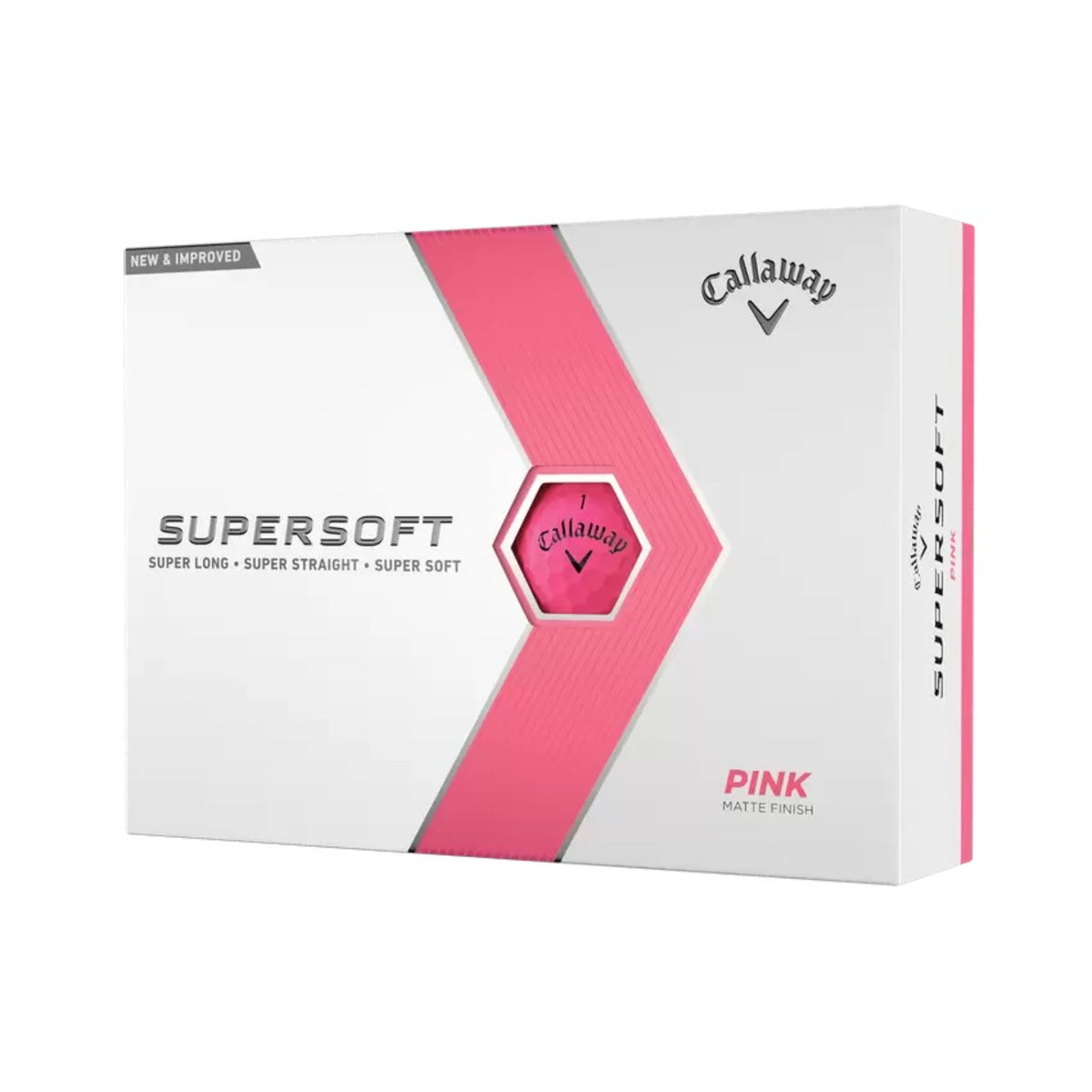 Callaway Golf 2023 Supersoft Golf Ball-Matte Pink 12pk