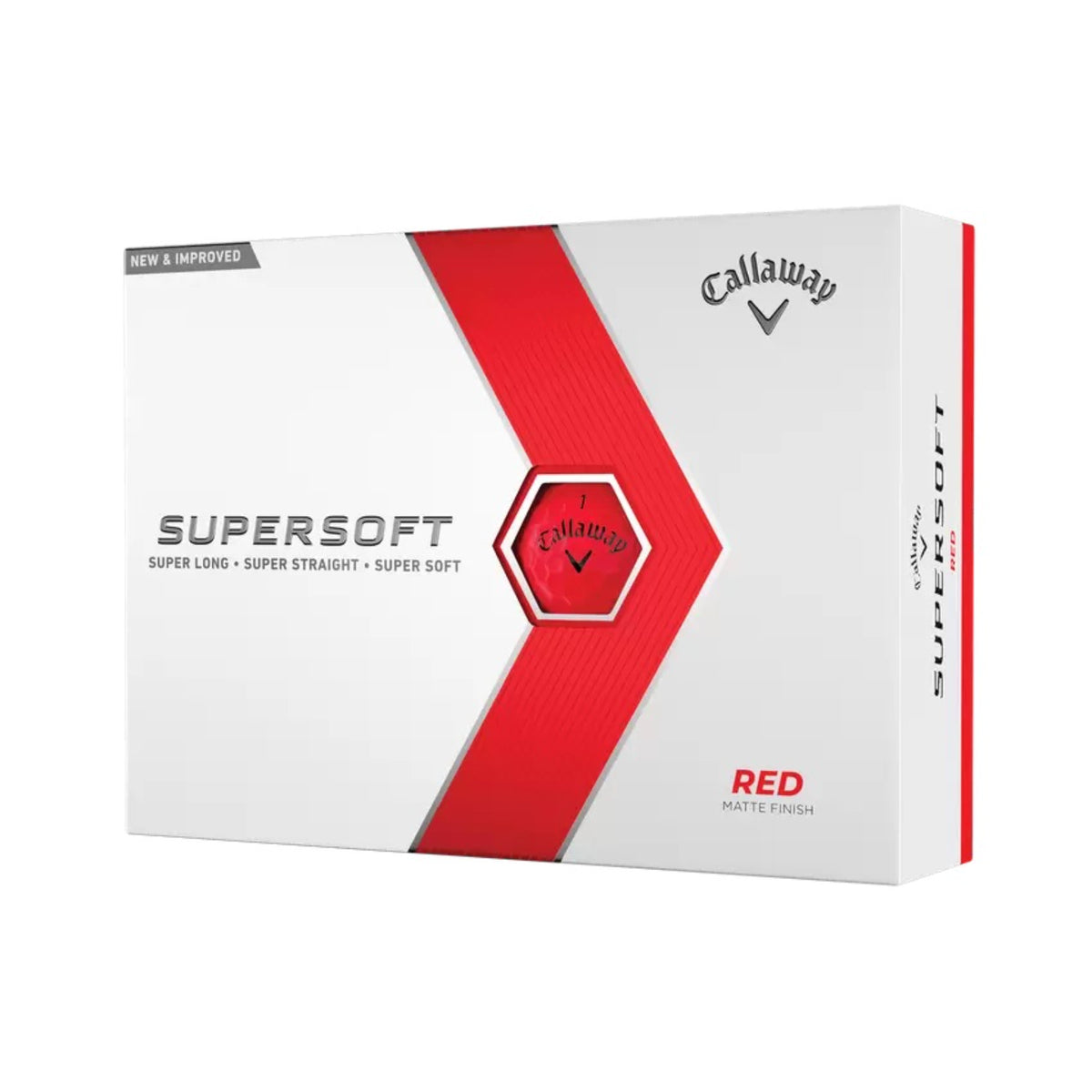 Callaway Golf 2023 Supersoft Golf Ball-Matte Red 12pk