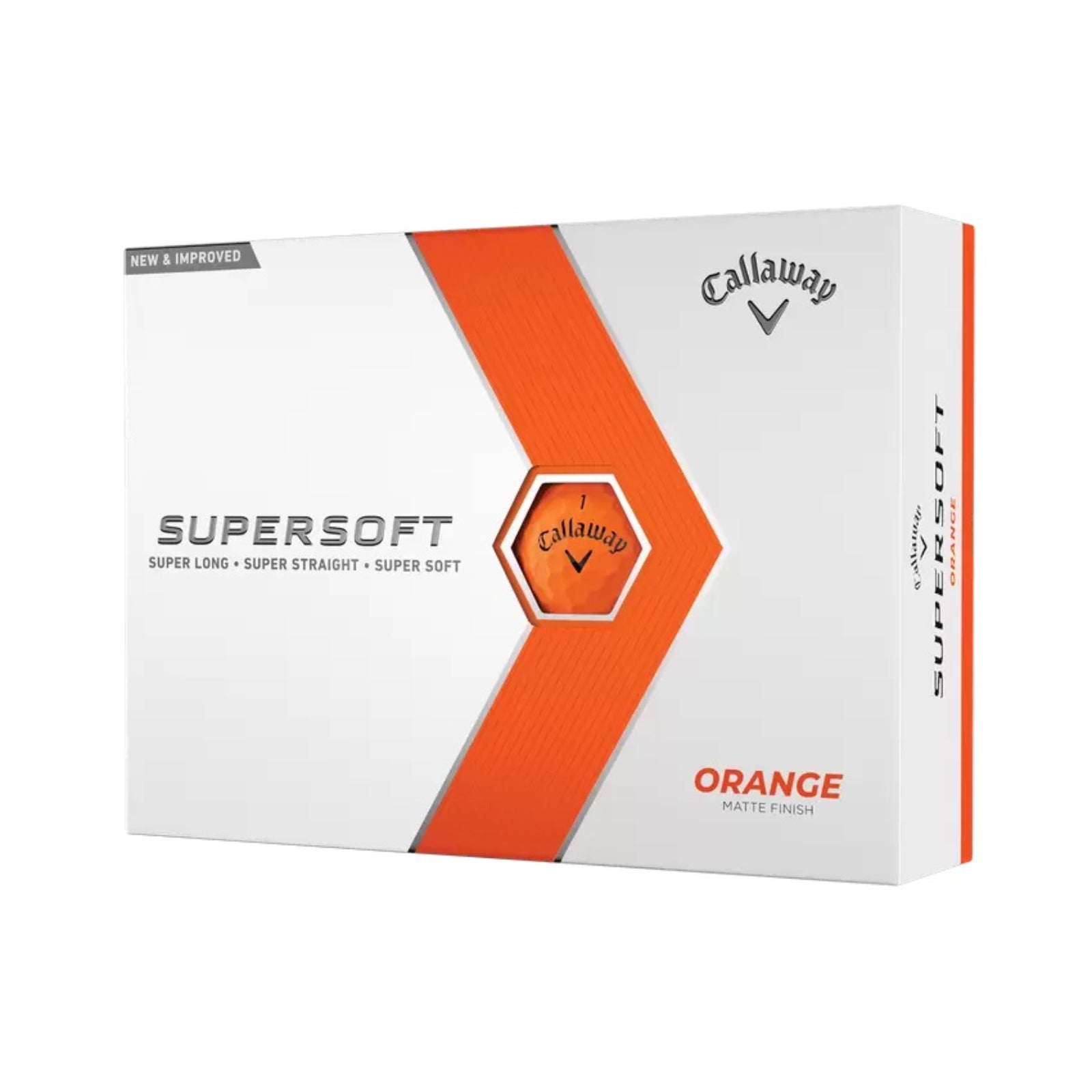 Callaway Golf 2023 Supersoft Golf Ball-Matte Orange 12pk