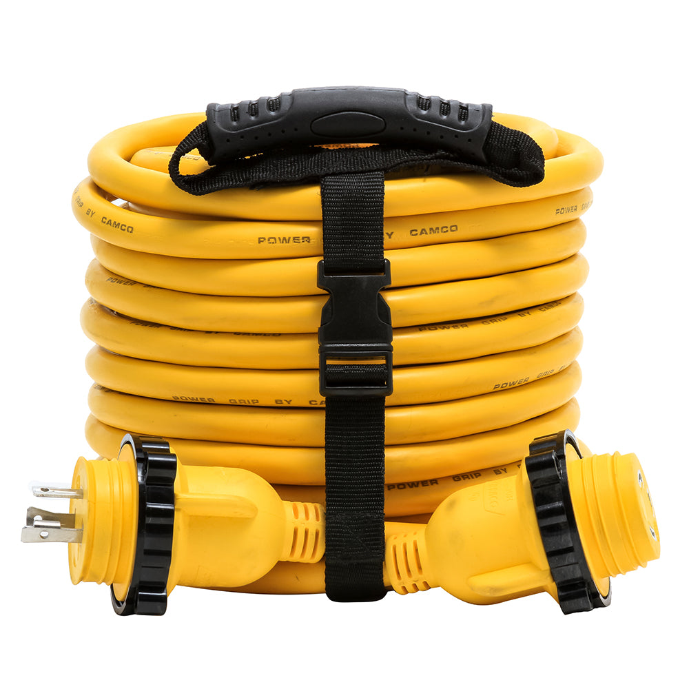 Camco 30 Amp Power Grip Marine Extension Cord - 50 M-Locking/F-Locking Adapter