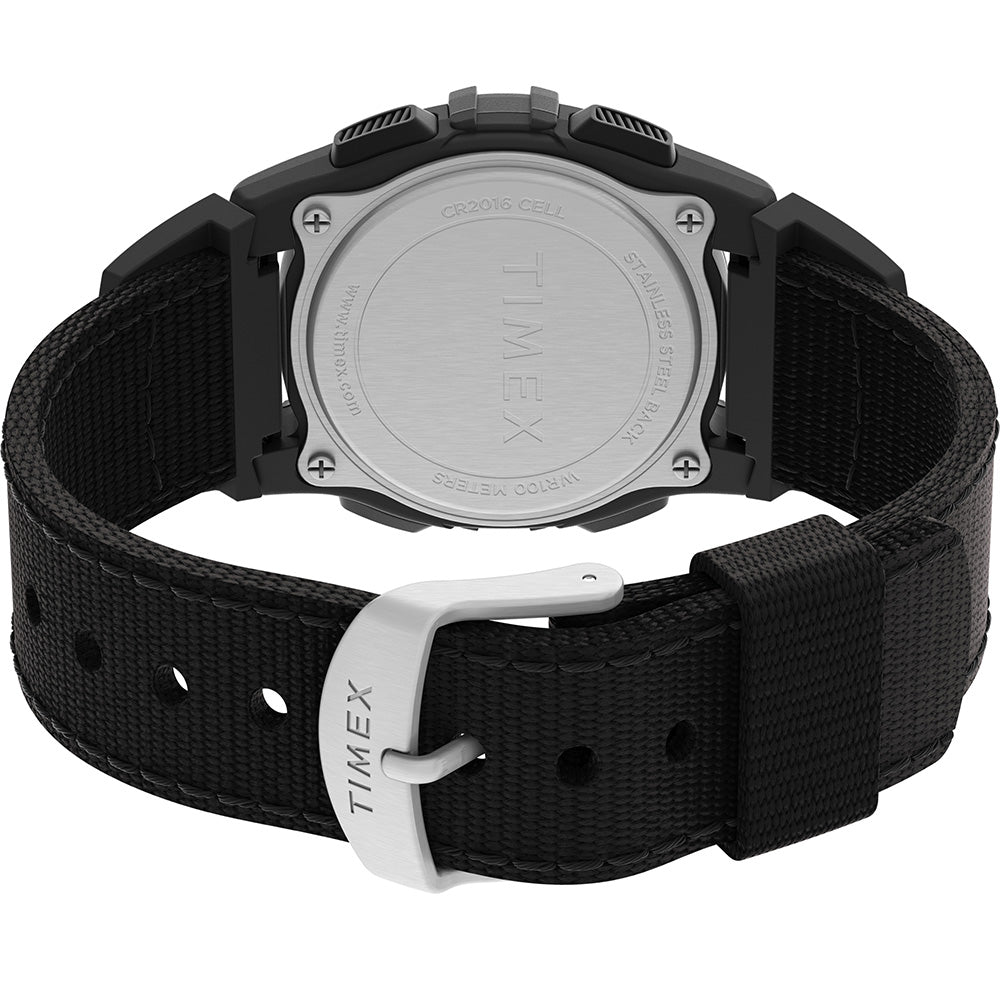 Timex Expedition CAT Midsize Black Resin Case - Black Fabric Strap