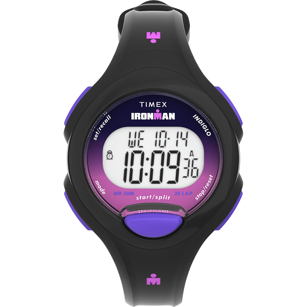 Timex Ironman Womens Essentials 30 - Black Case - Purple Button
