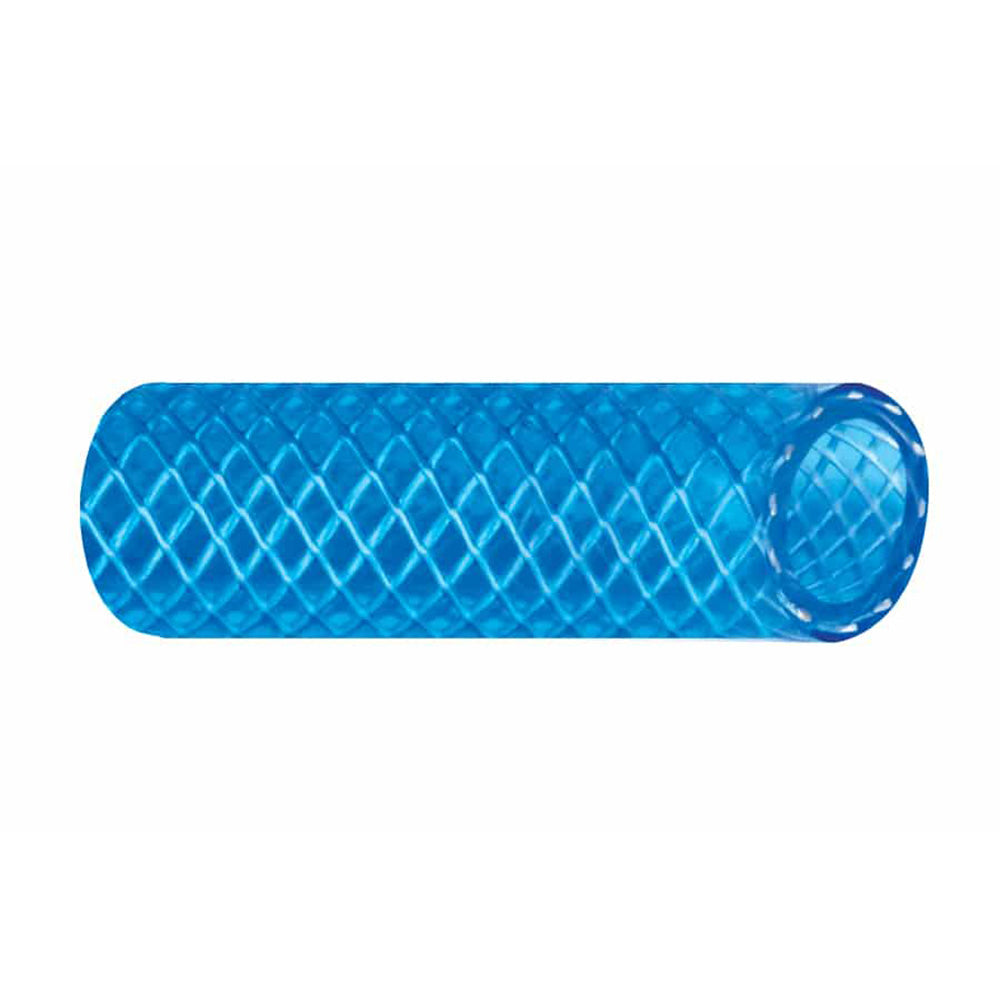 Trident Marine 5/8" x 50 Boxed Reinforced PVC (FDA) Cold Water Feed Line Hose - Drinking Water Safe - Translucent Blue