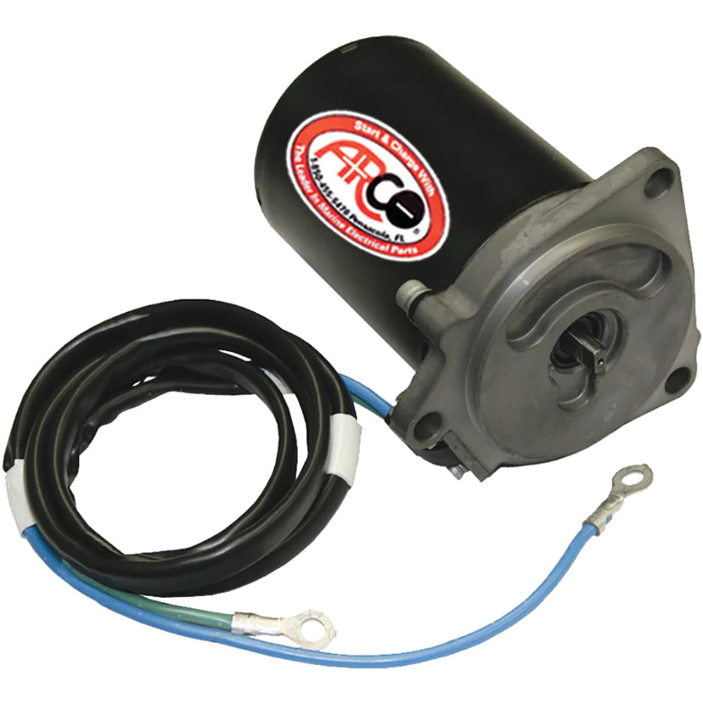 ARCO Marine Replacement Outboard Tilt Trim Motor - Yamaha, 2-Wire, 3 Bolt, Flat Blade Shaft OutdoorUp