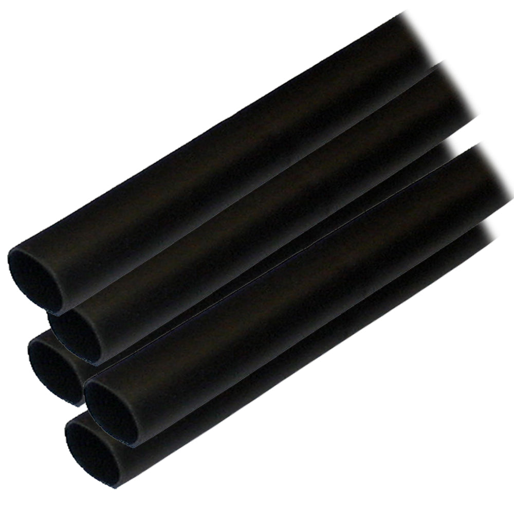 Ancor Adhesive Lined Heat Shrink Tubing (ALT) - 1/2" x 12" - 5-Pack - Black OutdoorUp