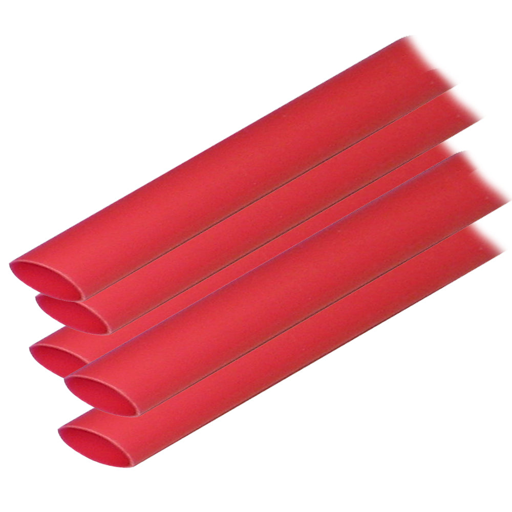 Ancor Adhesive Lined Heat Shrink Tubing (ALT) - 1/2" x 12" - 5-Pack - Red OutdoorUp