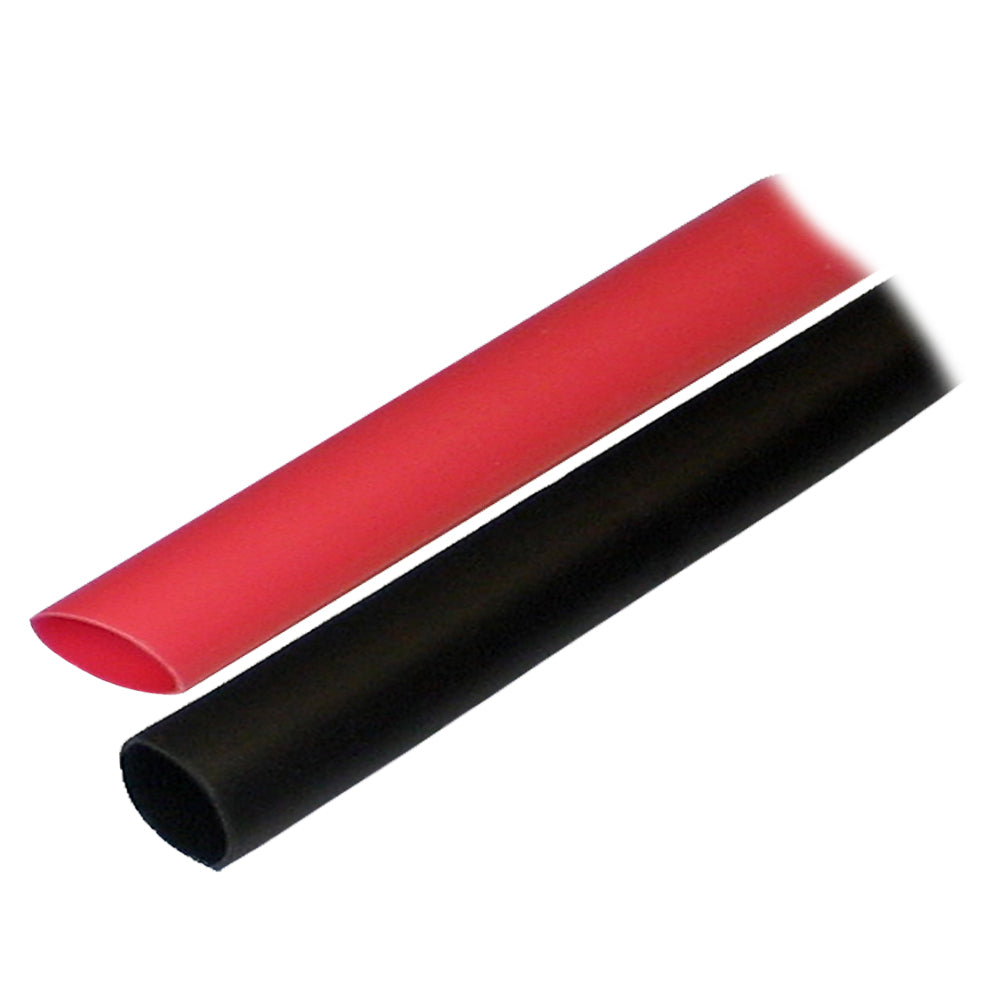 Ancor Adhesive Lined Heat Shrink Tubing (ALT) - 1/2" x 3" - 2-Pack - Black/Red OutdoorUp