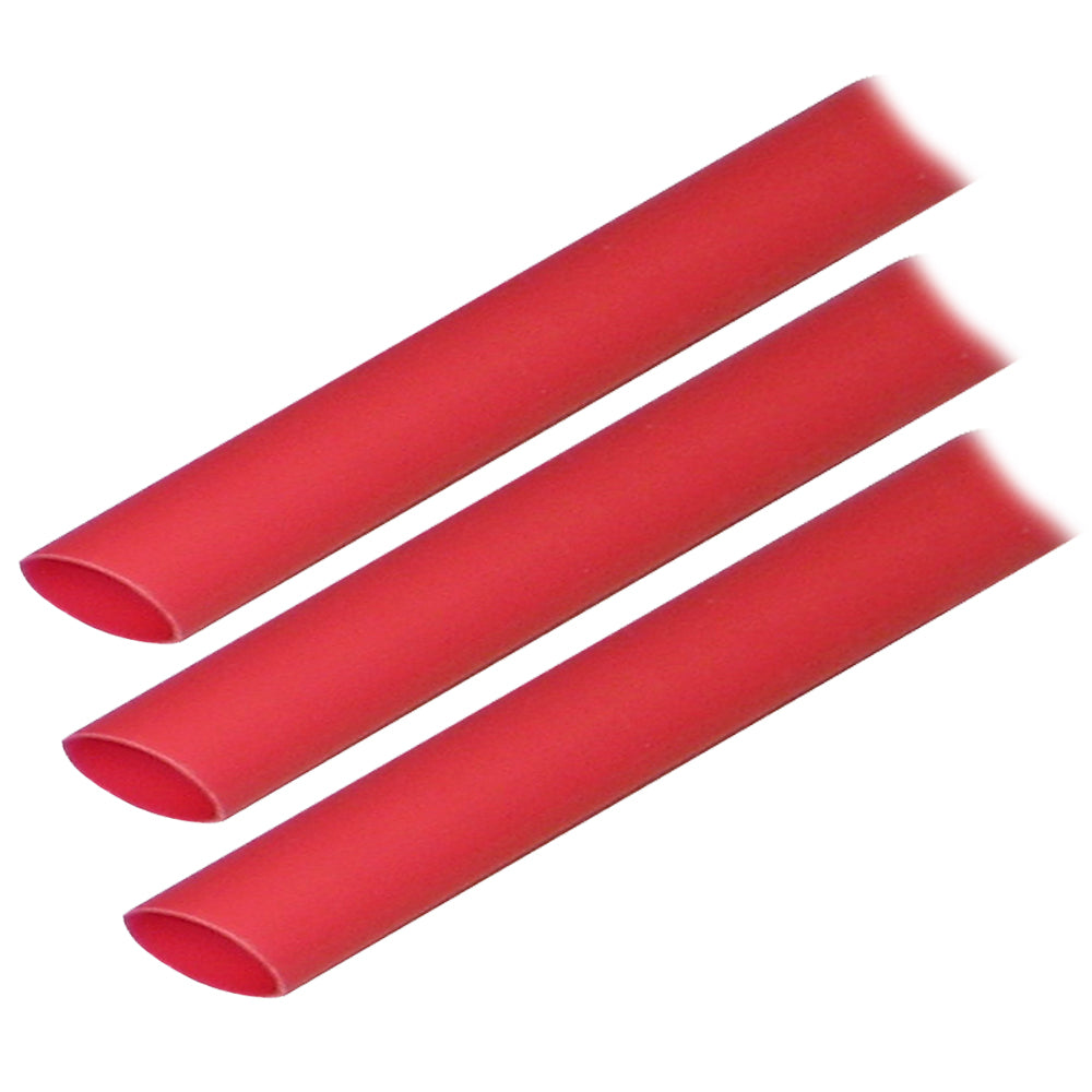 Ancor Adhesive Lined Heat Shrink Tubing (ALT) - 1/2" x 3" - 3-Pack - Red OutdoorUp