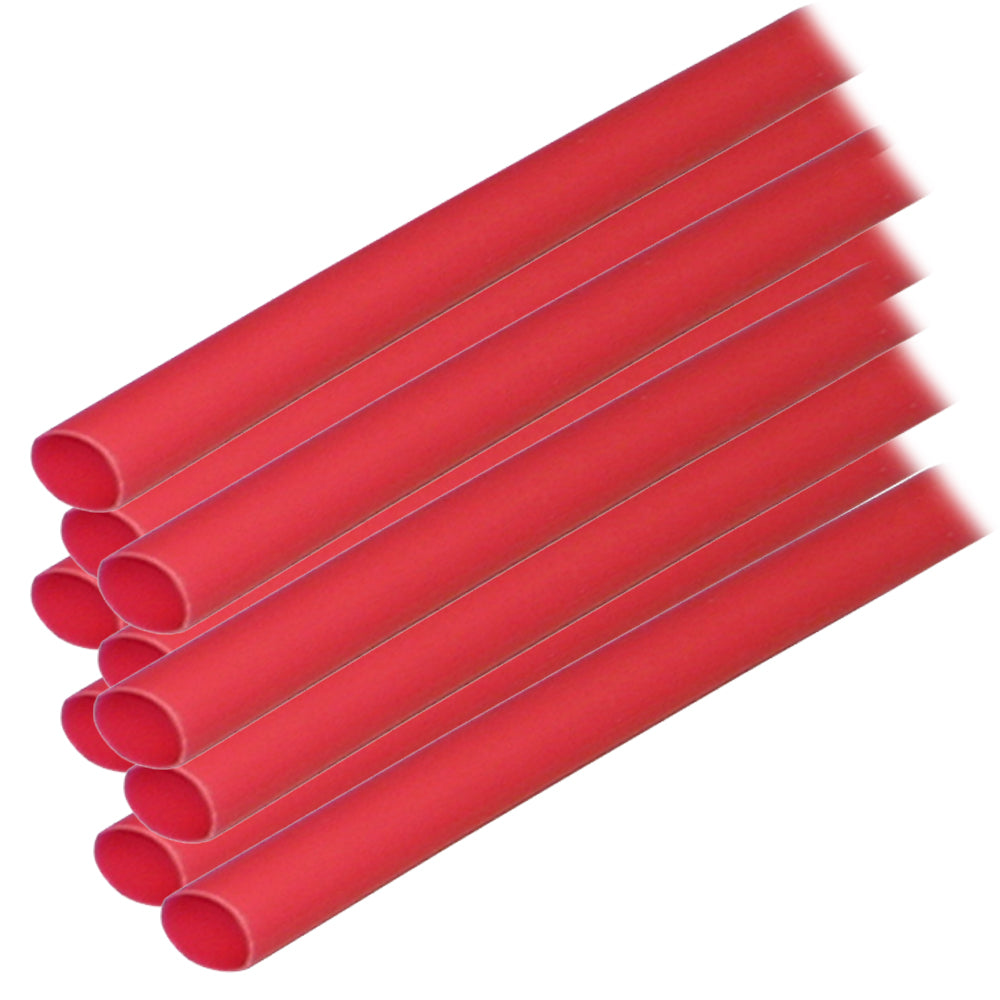 Ancor Adhesive Lined Heat Shrink Tubing (ALT) - 1/4" x 6" - 10-Pack - Red OutdoorUp