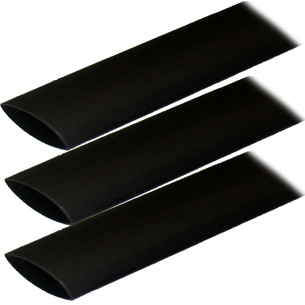 Ancor Adhesive Lined Heat Shrink Tubing (ALT) - 1" x 12" - 3-Pack - Black OutdoorUp