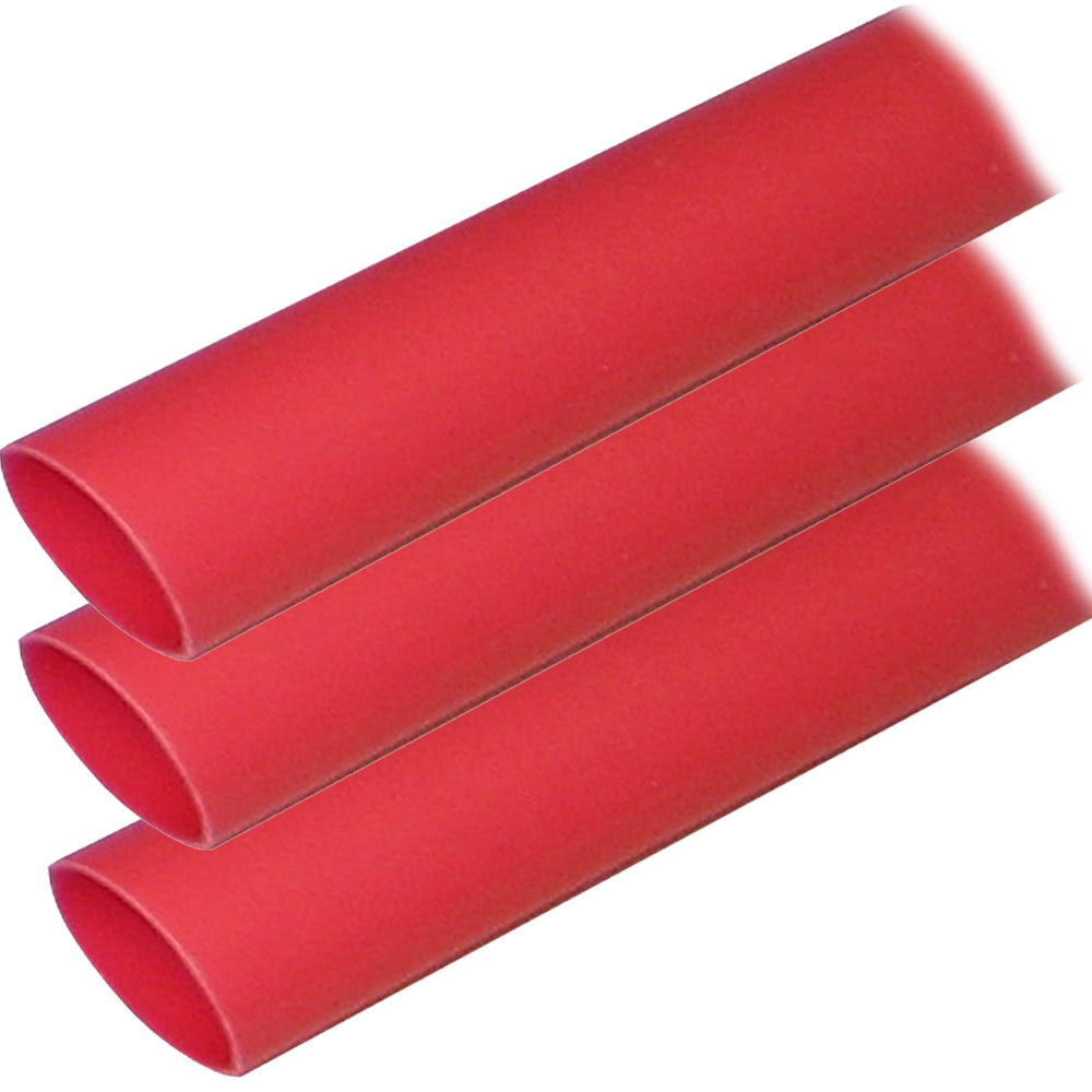 Ancor Adhesive Lined Heat Shrink Tubing (ALT) - 1" x 12" - 3-Pack - Red OutdoorUp