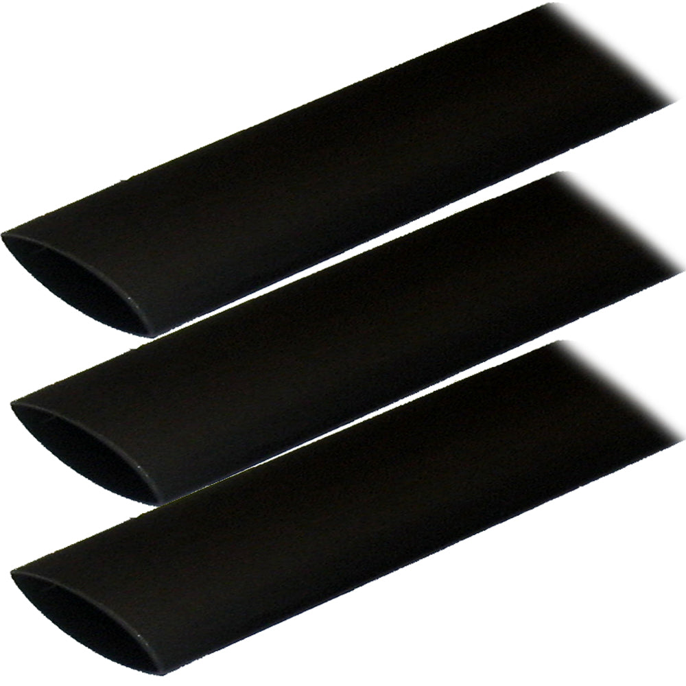 Ancor Adhesive Lined Heat Shrink Tubing (ALT) - 1" x 3" - 3-Pack - Black OutdoorUp